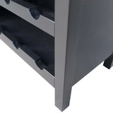 Lindon Black 1-Drawer Wine Rack Storage Cabinet