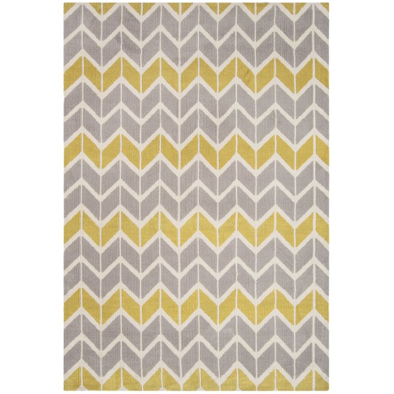 Arlo AR06 Chevron Lemon / Grey Rug - Image 1