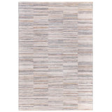 Beige striped area rug with subtle horizontal lines and soft neutral tones