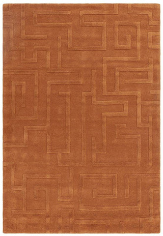 Maze Rust Rug