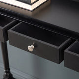 Delta Medium Black 3 Drawer Console Table with Ball Design Handle