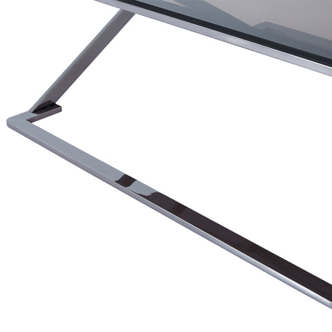 Axel Grey Gunmetal Coffee Table with Smoke Glass Top