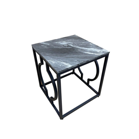 Alora Black Metal End Table - KD