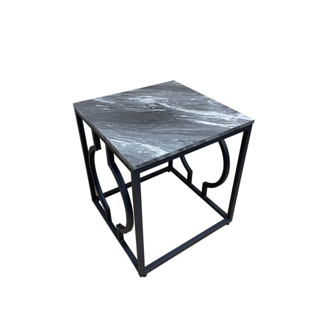 Alora Black Metal End Table - KD