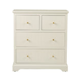 Lindon 4 Drawer Chest Cabinet White with Gold Handles