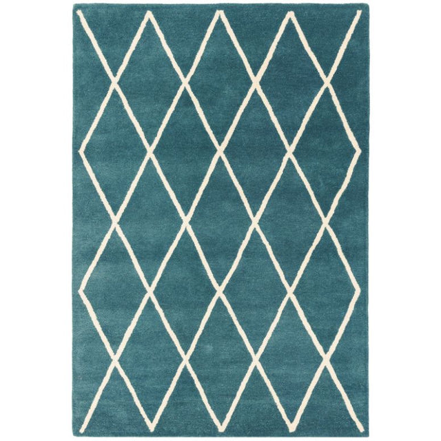 Albany Diamond Teal Rug - Image 1