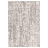 Grey and cream abstract area rug with textured pattern