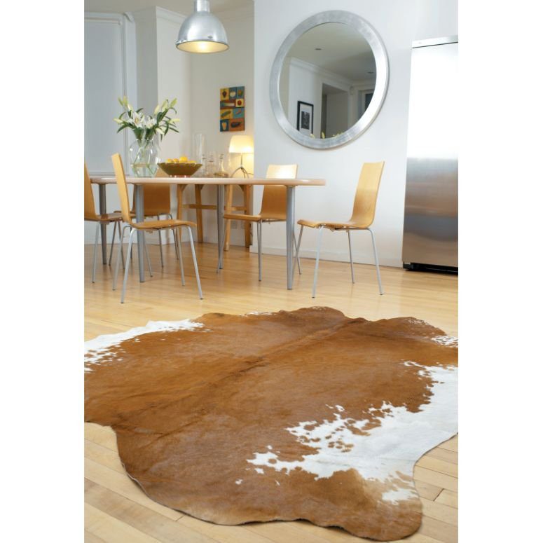 Rodeo 02 Brown & White Rug 100x100cm