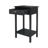 Lindon Black Wood End Table