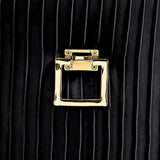 Eris Black Velvet Bar Stool with Gold Legs