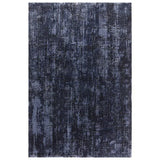 Navy blue abstract pattern area rug with textured design