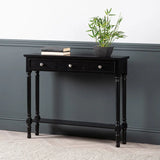 Delta Medium Black 3 Drawer Console Table with Ball Design Handle