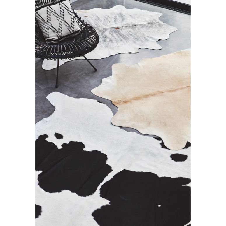 Rodeo 01 Black & White Rug 100x100cm