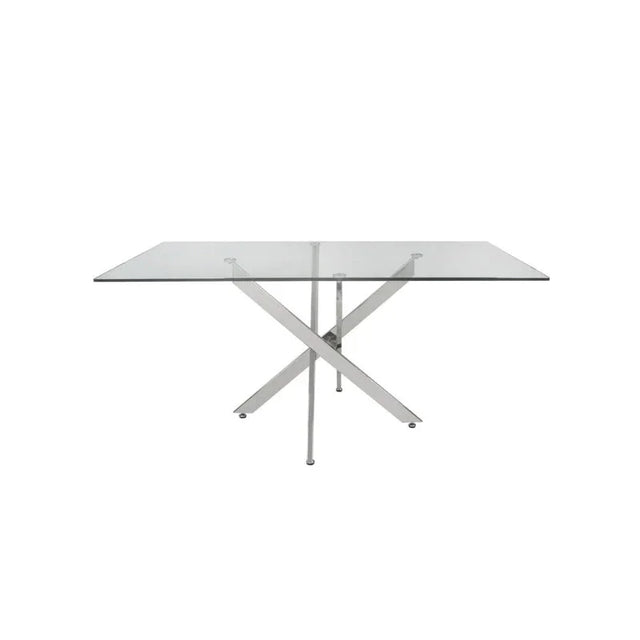 Nova 160cm Chrome and Glass Dining Table - DSP