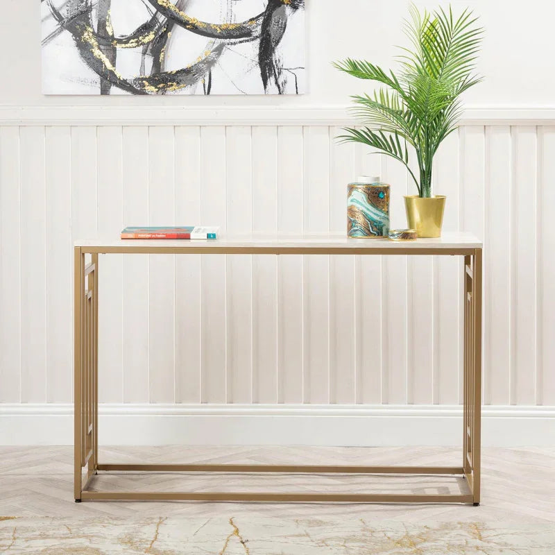 Devon Cream and Gold Console Table