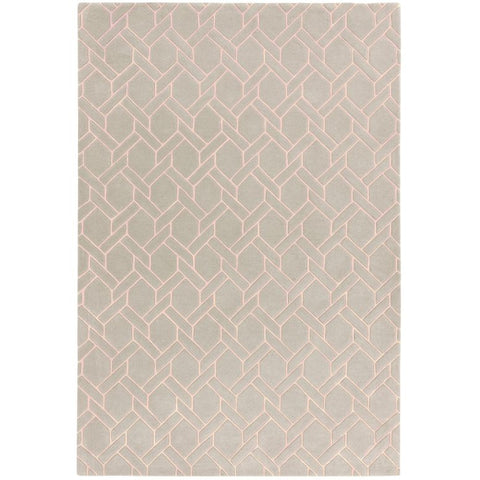 Nexus Fine Lines Silver/Pink Rug - Image 1