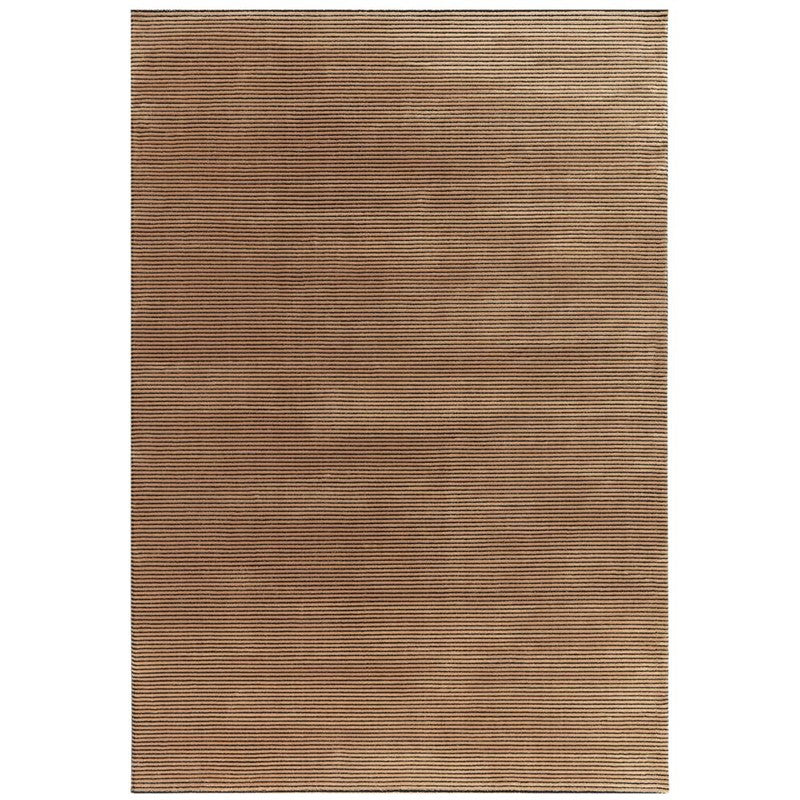 Kuza Plain Stripe Terracotta Rug - Image 1