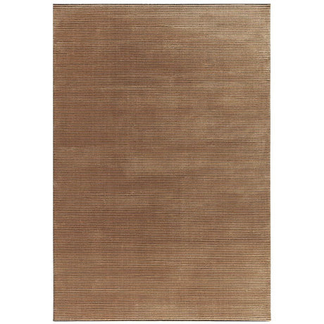 Kuza Plain Stripe Terracotta Rug - Image 1