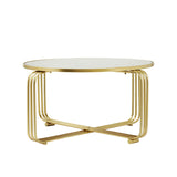 Yuan Gold Metal with Mirror Top Coffee Table