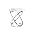 Rizzo Chrome End Table Glass