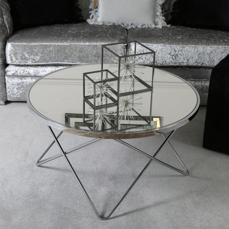 Atom Chrome & Mirror Coffee Table
