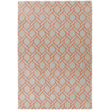 Nexus Fine Lines Silver/Orange Rug - Image 1