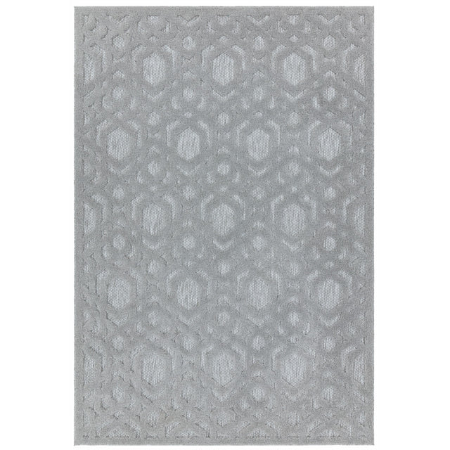 Salta SA03 Silver Geometric Rug - Image 1