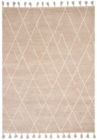 Nepal Sand/Cream Linear Rug