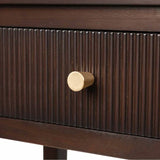 Lindon 2 Drawer Console Table Walnut Brown