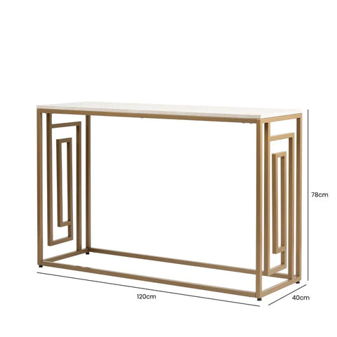 Devon Cream and Gold Console Table