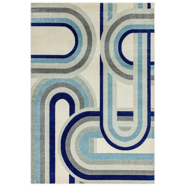 Nova Retro Blue Nv30 Rug