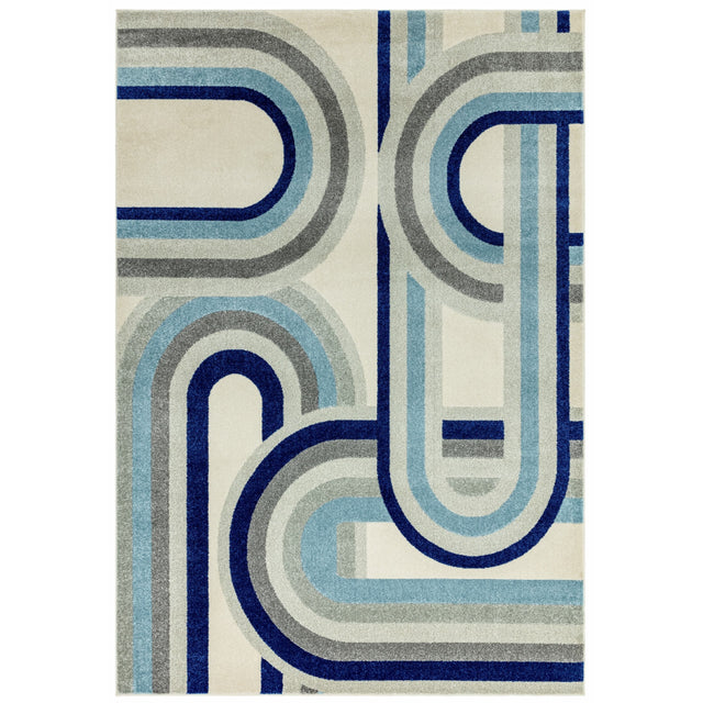 Nova Retro Blue Rug NV30 Rug - Image 1