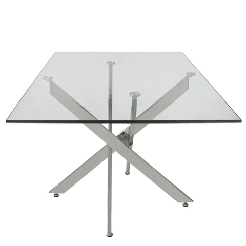 Nova 160cm Chrome and Glass Dining Table - DSP