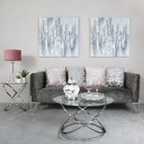 Rizzo Chrome End Table Glass