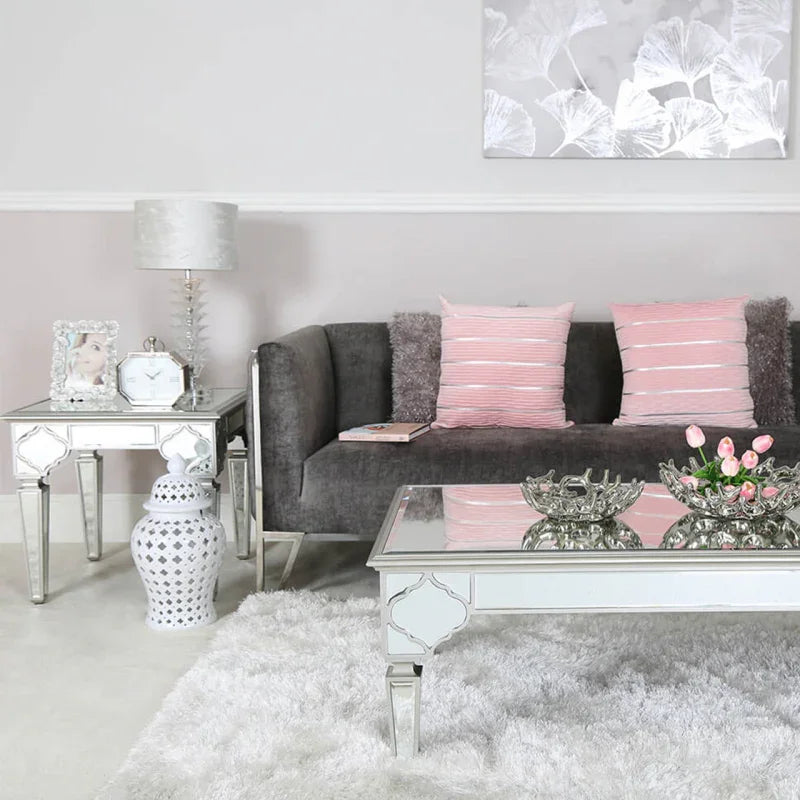 Marrakech Mirror End Table Silver