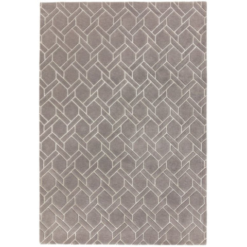 Nexus Fine Lines Grey/Silver Rug - Image 1