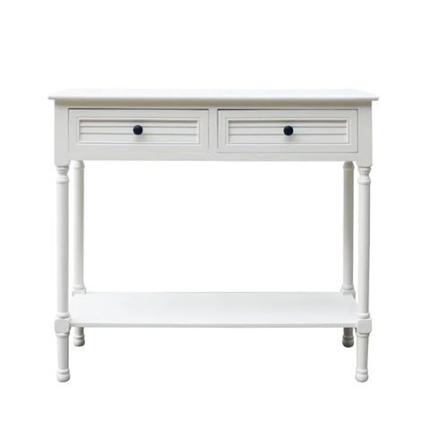 Elise 2 Drawer Console Table Pearl White