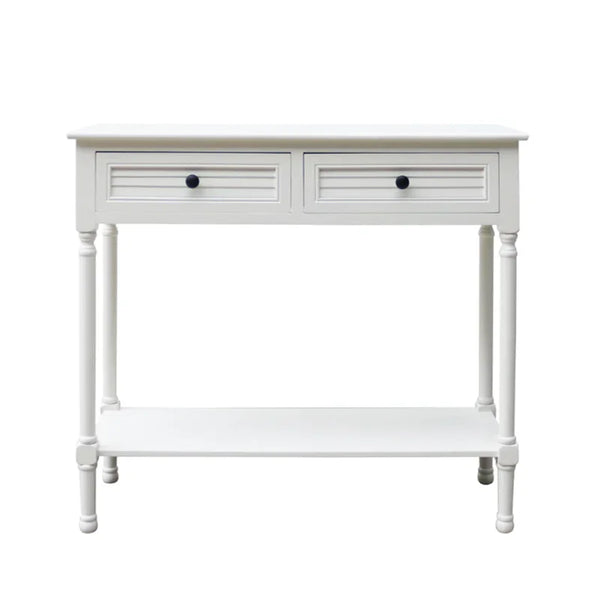 Elise 2 Drawer Console Table Pearl White