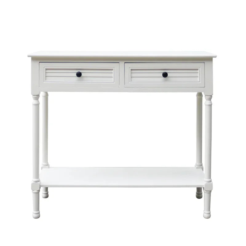 Elise 2 Drawer Console Table Pearl White