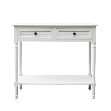 Elise 2 Drawer Console Table Pearl White