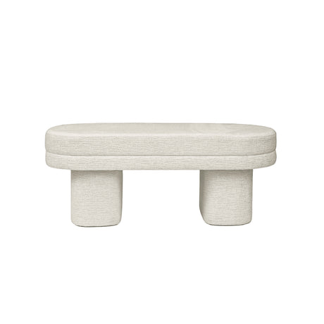 45cm Taupe Chenille Bench