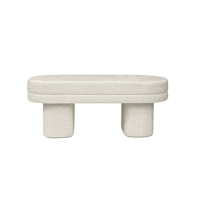 45cm Taupe Chenille Bench