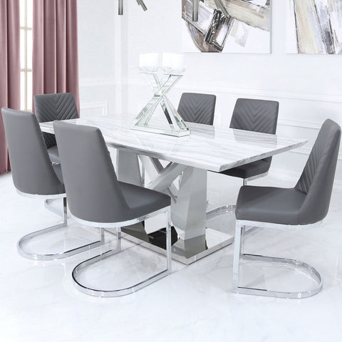 Chevron Grey Dining Chair