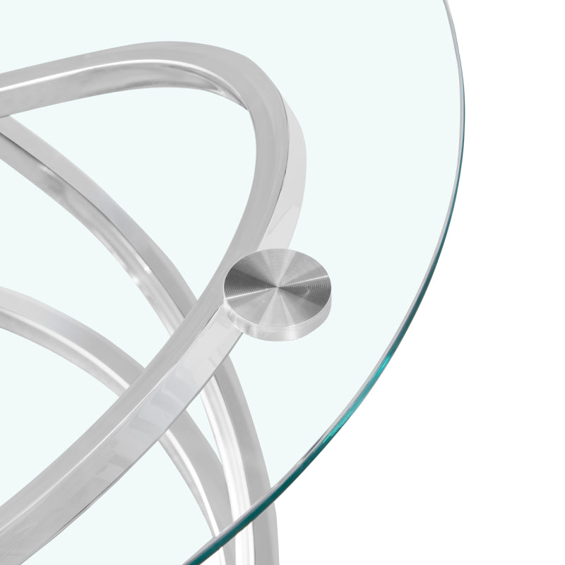 Rizzo Chrome Coffee Table