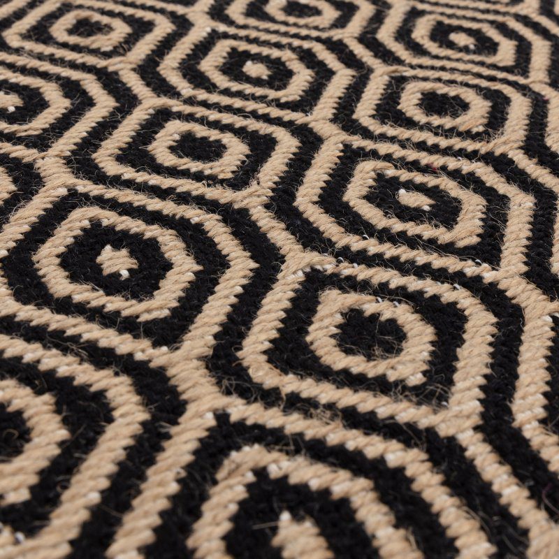 Global Black Mosaic Rug 160x230cm