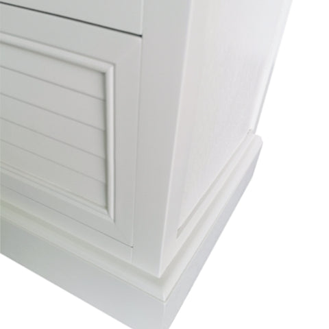 Elise 2 Drawer Bedside Cabinet Pearl White