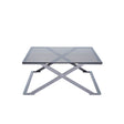 Axel Grey Gunmetal Coffee Table with Smoke Glass Top