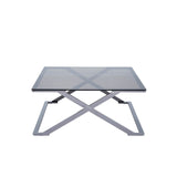 Axel Grey Gunmetal Coffee Table with Smoke Glass Top