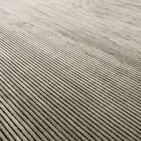 Kuza Plain Stripe Khaki Rug