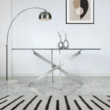 Nova 160cm Chrome and Glass Dining Table - DSP